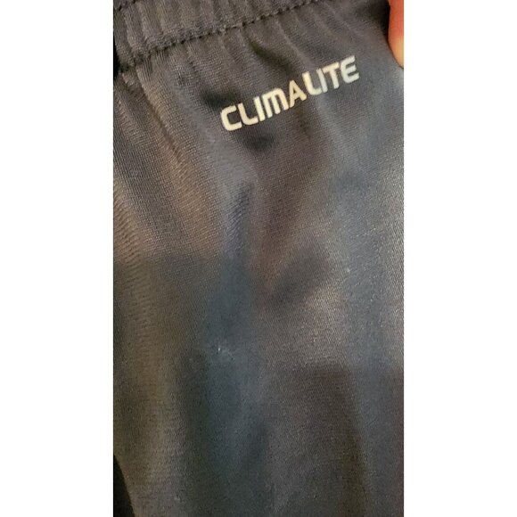 ClimaLite Adidas Mens Sz Med Athletic Pants Dark Green/White Stripe Green Logo - Picture 7 of 11